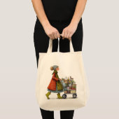 Tote Bag Dame Excentrique avec Chariot de Courses (Devant (produit))