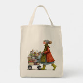 Tote Bag Dame Excentrique avec Chariot de Courses (Dos)