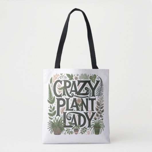 Tote Bag Dame Plante folle (Devant)