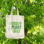 Tote Bag Dame Plante folle<br><div class="desc">Dame Plante folle. Amant plante amusant cadeau en vert cool avec de jolies vignes à côté de la mignonne citation sur les plantes et obsession de la verdure. Grand cadeau d'architecte paysagiste pour un jardinier avec un pouce vert.</div>