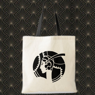 Tote Bag Dame silhouette Art déco Géométrique Vintage