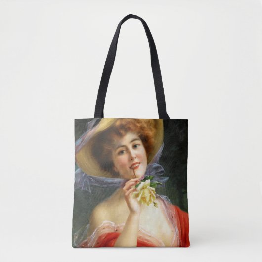 Tote Bag Dame tombée en rouge (Devant)