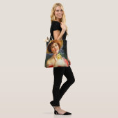 Tote Bag Dame tombée en rouge (Sur le modèle)