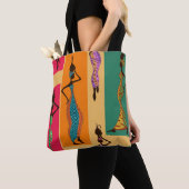 Tote Bag Dames africaines colorées (De près)