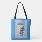 Tote Bag Dames de chien écossaises portant un parapluie (Dos)