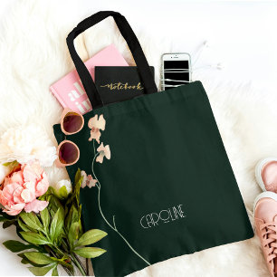 Tote Bag Dames Elégante Black Floral Boho mignonne