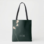 Tote Bag Dames Elégante Black Floral Boho mignonne (Devant)