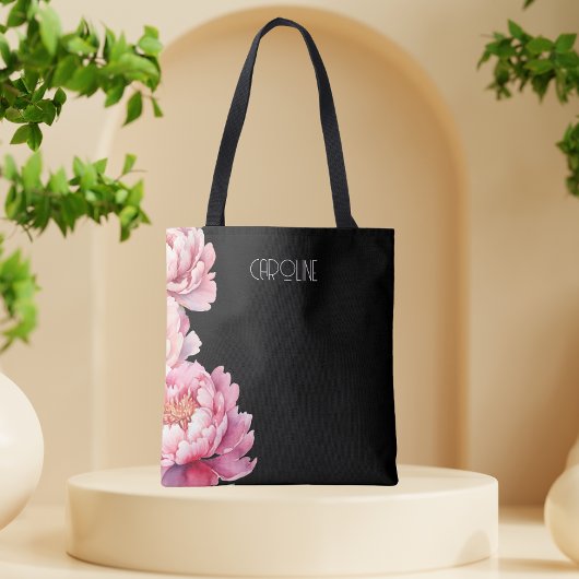Tote Bag Dames élégantes pivoines roses Floral Boho mignonn