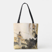 Tote Bag Dames japonaises en lune vintage impression (Dos)
