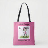 Tote Bag Dames League Golf Fourre-tout - Custom Club Nom/Gr (Devant)