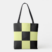 Tote Bag Damiers jaune et noir (Dos)