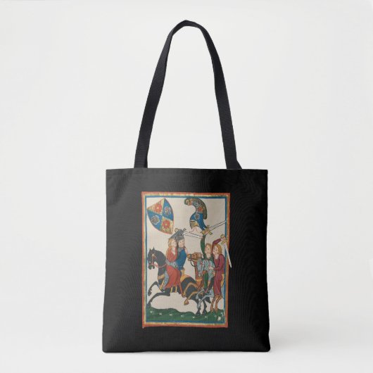 Tote Bag Damsel In Distress, Art Médiéval Du XIVe Siècle (Devant)