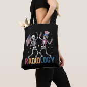 Tote Bag Dancing Skeleton Radiologie Radiologie Radiographi (De près)