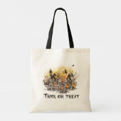 Tote Bag Dancing Skeletons Cemetery Witch Trick or Treat (Dos)