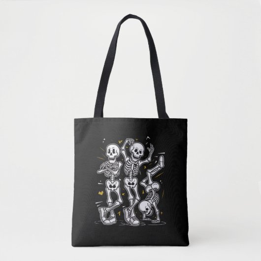 Tote Bag Dancing Skeletons Dance Challenge Halloween (Devant)