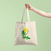 Tote Bag Dandelion à aquarelle avec 1 côté initial