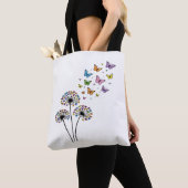 Tote Bag Dandelion butterfly flow (De près)