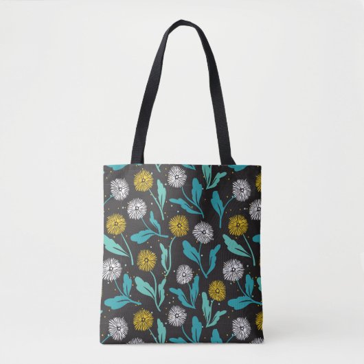 Tote Bag Dandelion de printemps Fleurs et design Feuille (Devant)