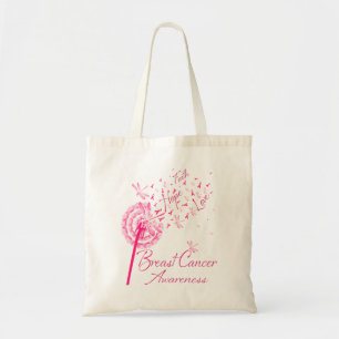 Tote Bag Dandelion Faith Hope Love Cancer du sein Sensibili