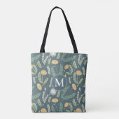 Tote Bag Dandelion Floral Weed Motif (Dos)
