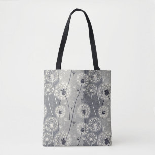 Tote Bag Dandelion monochrome moderne