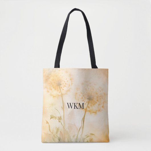 Tote Bag Dandelion souhaite un monogramme (Devant)