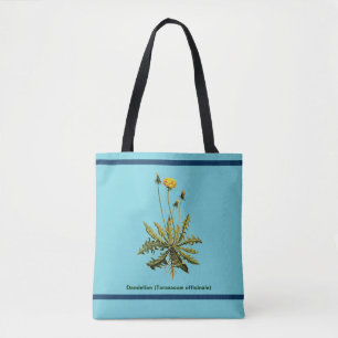 Tote Bag Dandelion Sur Bleu