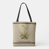 Tote Bag Dandelion Sur Vieux Papier (Dos)