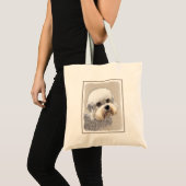 Tote Bag Dandie Dinmont Terrier Peinture Chien Art original (Devant (produit))