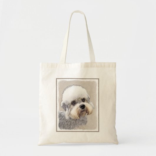 Tote Bag Dandie Dinmont Terrier Peinture Chien Art original (Devant)
