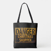 Tote Bag DANGER Christmas Shopper - Panneau d'avertissement (Dos)