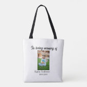 Tote Bag Dans la mémoire d'amour d'ajouter nom mémorial gar (Dos)