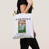 Tote Bag Dans la mémoire d'amour d'ajouter nom mémorial gar (De près)