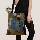 Tote Bag "Dans le marché" Art asiatique classique sur un (De près)