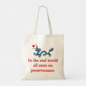 Tote Bag Dans le monde réel - Citation de persévérance (Dos)