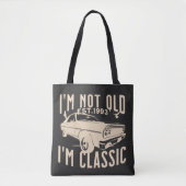Tote Bag Dans le not old dans la classic black classy car v (Devant)