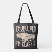 Tote Bag Dans le not old dans la classic black classy car v (Dos)