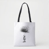 Tote Bag Dans le nuage de pensée (Devant)