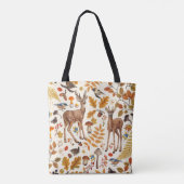 Tote Bag Dans les bois / Cerf d'automne sur le blanc (Dos)