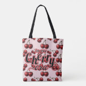 Tote Bag Dans mon époque de cerise Glossy Red Cherries Retr (Dos)