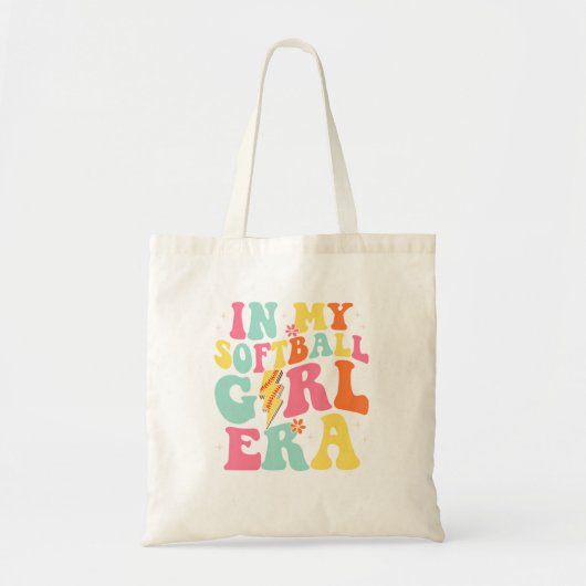 Tote Bag Dans Mon Softball Girl Era Retro Softball Super (Devant)
