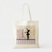 Tote Bag Danse - Ballerina Silhouette sur Arrière - plan Vi (Devant)