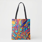 Tote Bag Danse colorée joyeuse chaotique (Devant)