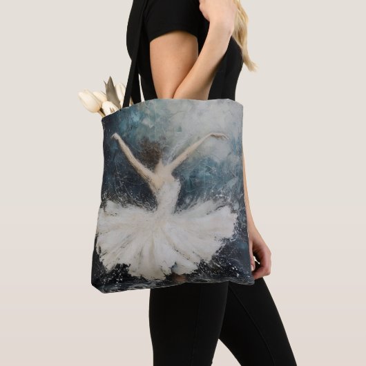Tote Bag Danse de ballerine Art abstrait (De près)