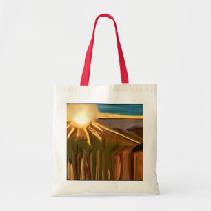 Tote Bag Danse des cactus art Abstrait