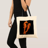 Tote Bag Danse Des Chevaux De Mer (Orange) (Devant (produit))