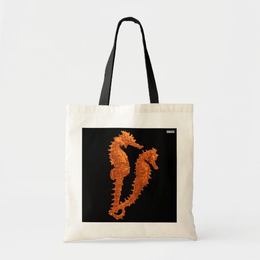 Tote Bag Danse Des Chevaux De Mer (Orange) (Devant)