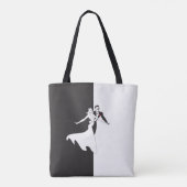 Tote Bag Danse en noir et blanc (Dos)