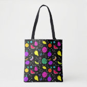 Tote Bag Danse énergique de fruits néons (Devant)
