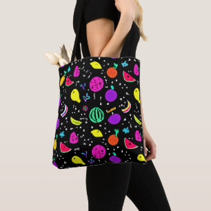 Tote Bag Danse énergique de fruits néons